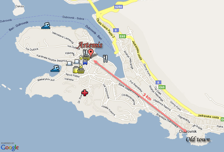 Map, Dubrovnik, Croatia